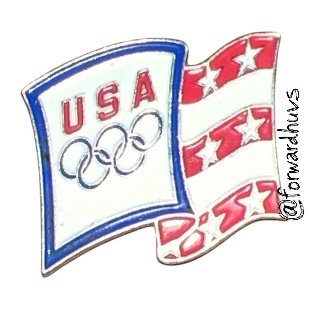 Bundle Sale 3 for $15 | USA Olympic Pin – Silver-Tone with Butterfly Back